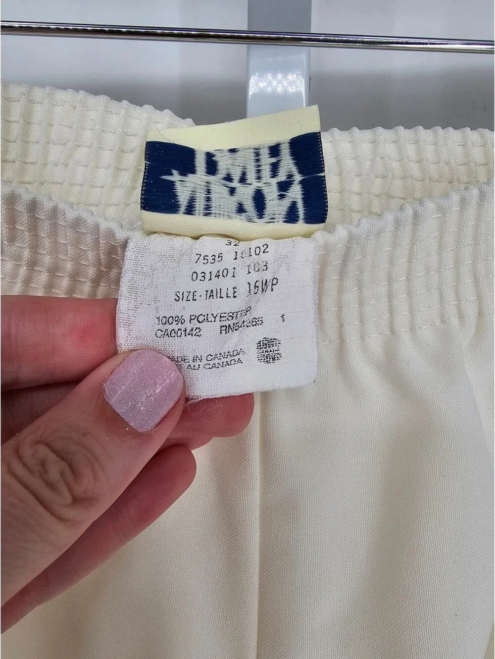Vintage Allison Daley Womens Sz 16WP Pull On Formal Pants Solid Cream
